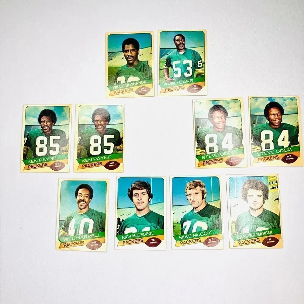 Vintage Green Bay Packers 1997 Team Football Player Cards Set of 10